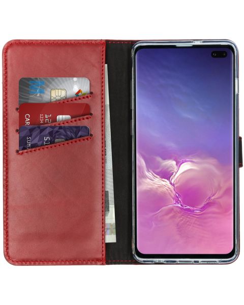 Echtleder Klapphülle für das Samsung Galaxy S10 Plus - Rot