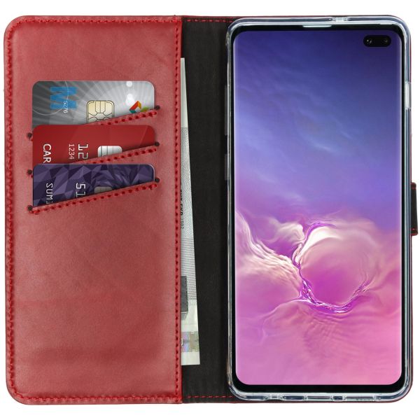 Echtleder Klapphülle für das Samsung Galaxy S10 Plus - Rot