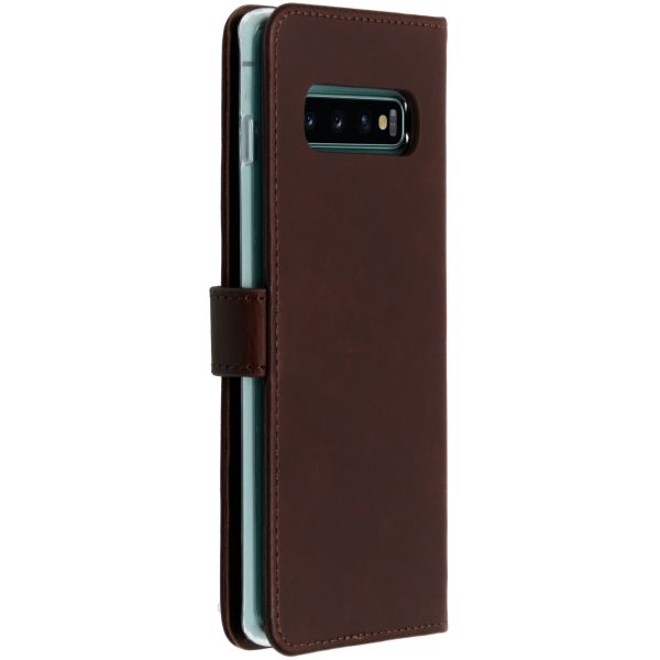 Echtleder Klapphülle für das Samsung Galaxy S10 Plus - Braun