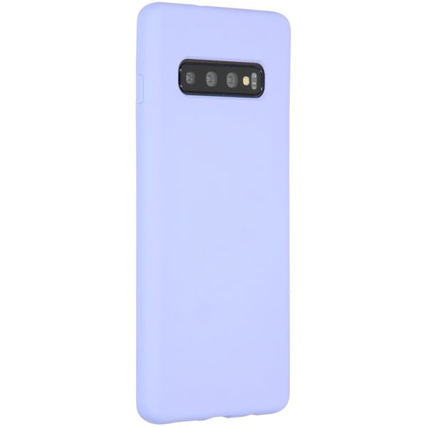 Liquid Silicone Backcover Samsung Galaxy S10 Plus - Paars - Paars / Purple