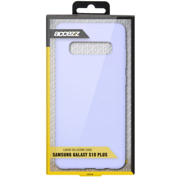 Liquid Silicone Backcover Samsung Galaxy S10 Plus - Paars - Paars / Purple