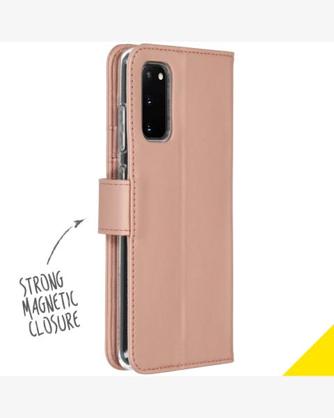 Wallet TPU Klapphülle Roségold für das Samsung Galaxy S20
