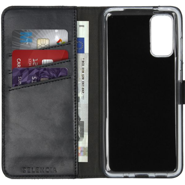 Echtleder Klapphülle für das Samsung Galaxy S20 - Schwarz