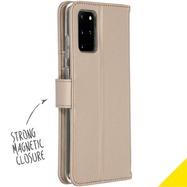 Wallet TPU Klapphülle Gold für das Samsung Galaxy S20 Plus