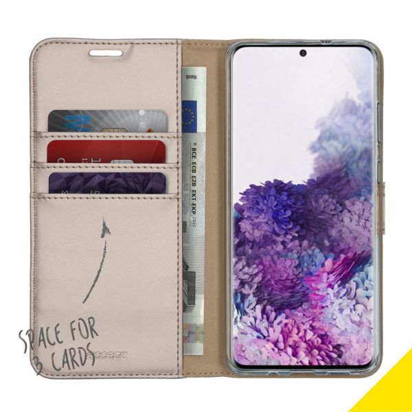 Wallet TPU Klapphülle Gold für das Samsung Galaxy S20 Plus