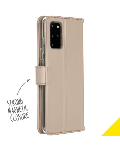 Wallet TPU Klapphülle Gold für das Samsung Galaxy S20 Plus