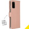 Wallet TPU Klapphülle Roségold für das Samsung Galaxy S20 Plus