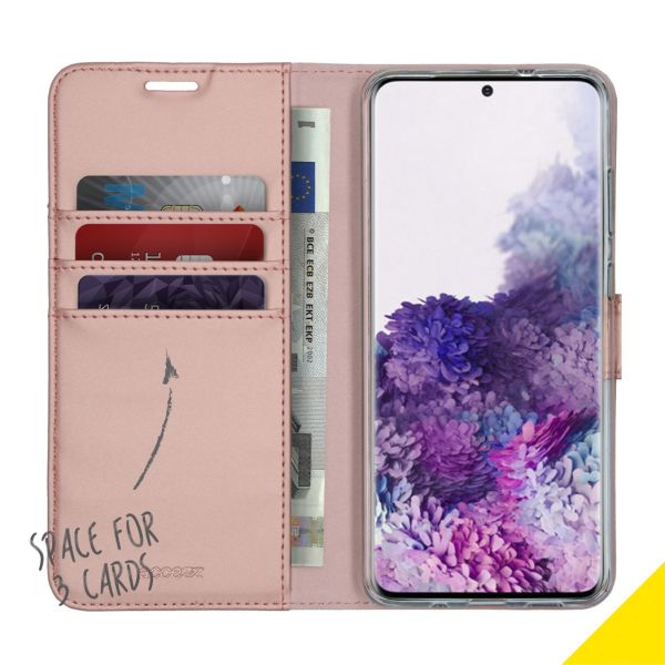 Wallet TPU Klapphülle Roségold für das Samsung Galaxy S20 Plus