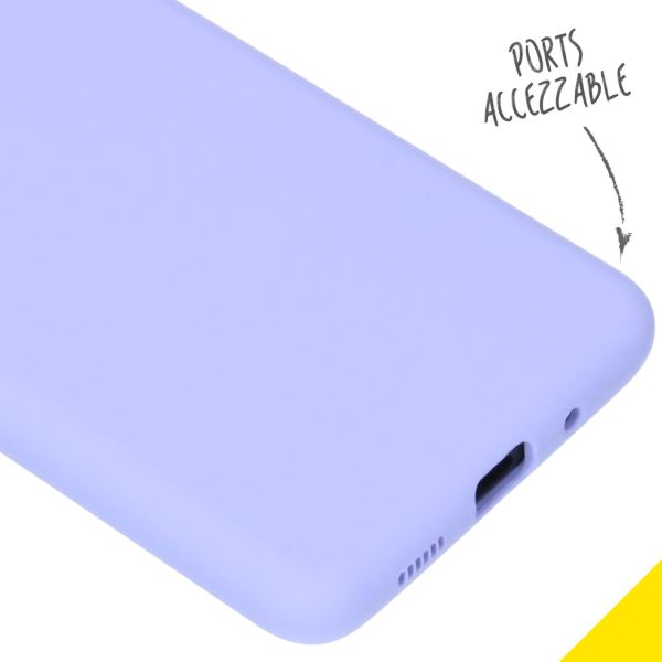 Liquid Silicone Backcover Samsung Galaxy S20 Plus - Paars - Paars / Purple