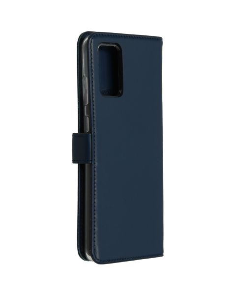 Selencia Echt Lederen Bookcase Samsung Galaxy S20 Plus - Blauw / Blau / Blue