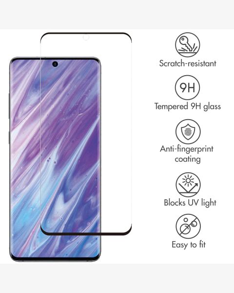 Premium Screen Protector aus gehärtetem Glas für das Samsung Galaxy S20 Plus - Schwarz