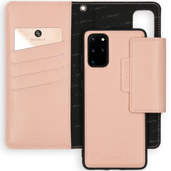 2-in-1 Uitneembare Vegan Lederen Bookcase Galaxy S20 Plus - Roze / Pink