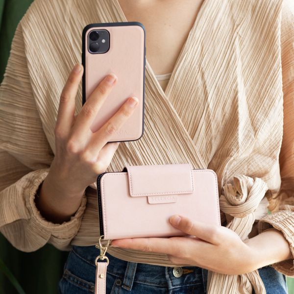 2-in-1 Uitneembare Vegan Lederen Bookcase Galaxy S20 Plus - Roze / Pink