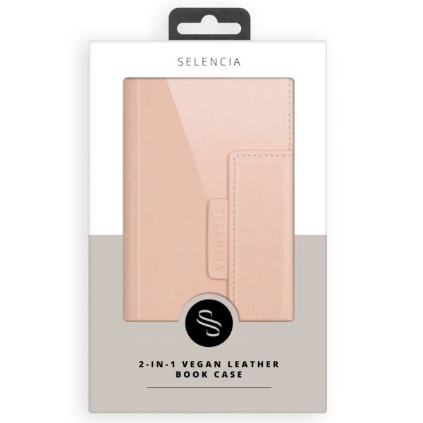 2-in-1 Uitneembare Vegan Lederen Bookcase Galaxy S20 Plus - Roze / Pink