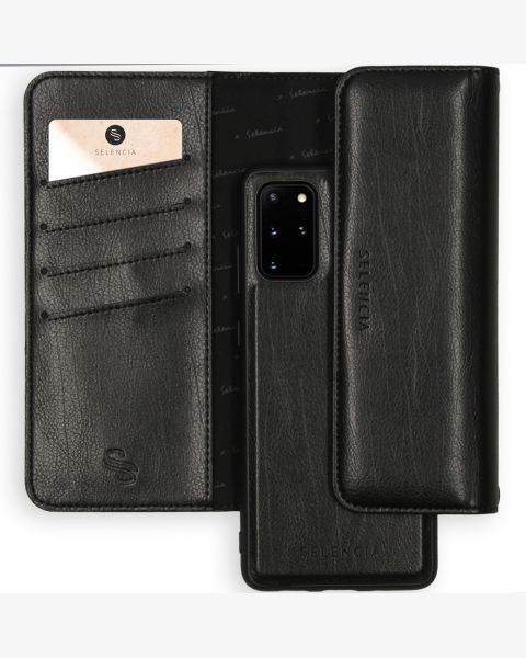 Selencia Eny Uitneembare Vegan Lederen Clutch Galaxy S20 Plus - Zwart / Schwarz / Black