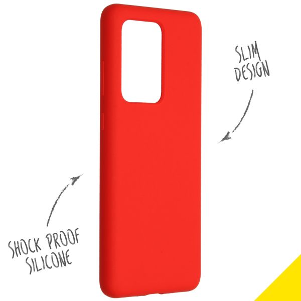 Liquid Silikoncase Rot  für das Samsung Galaxy S20 Ultra