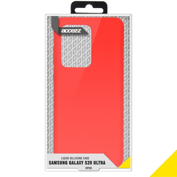 Liquid Silikoncase Rot  für das Samsung Galaxy S20 Ultra