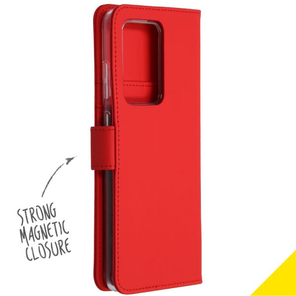 Accezz Wallet Softcase Bookcase Samsung Galaxy S20 Ultra - Rood / Rot / Red