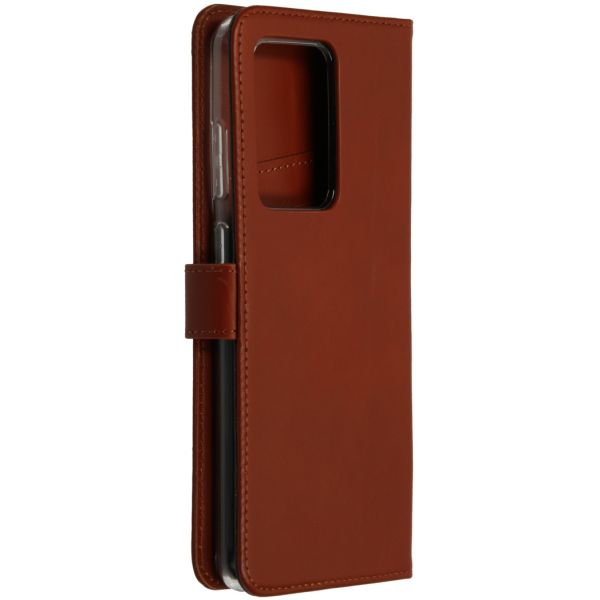 Echt Lederen Booktype Samsung Galaxy S20 Ultra - Lichtbruin - Lichtbruin / Light Brown