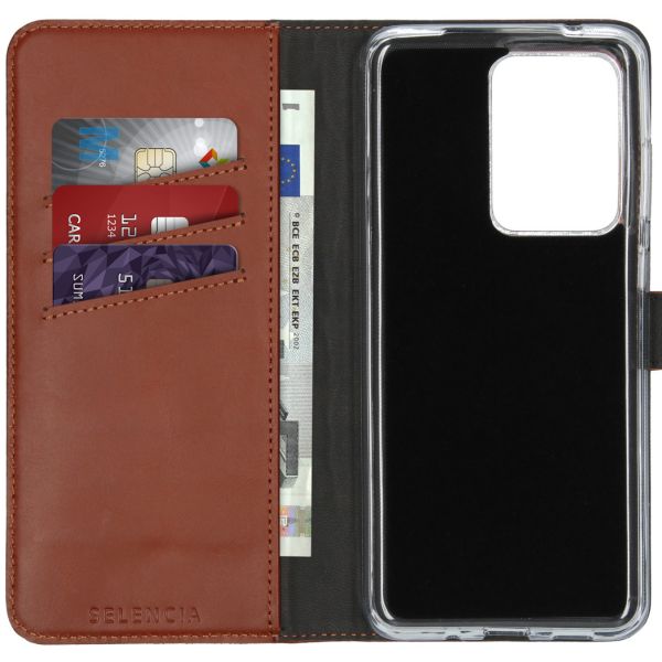 Echt Lederen Booktype Samsung Galaxy S20 Ultra - Lichtbruin - Lichtbruin / Light Brown