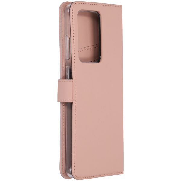 Echt Lederen Booktype Samsung Galaxy S20 Ultra - Roze - Dusty Pink