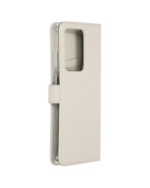 Selencia Echt Lederen Bookcase Samsung Galaxy S20 Ultra - Lichtgrijs / Hellgrau    / Light Gray