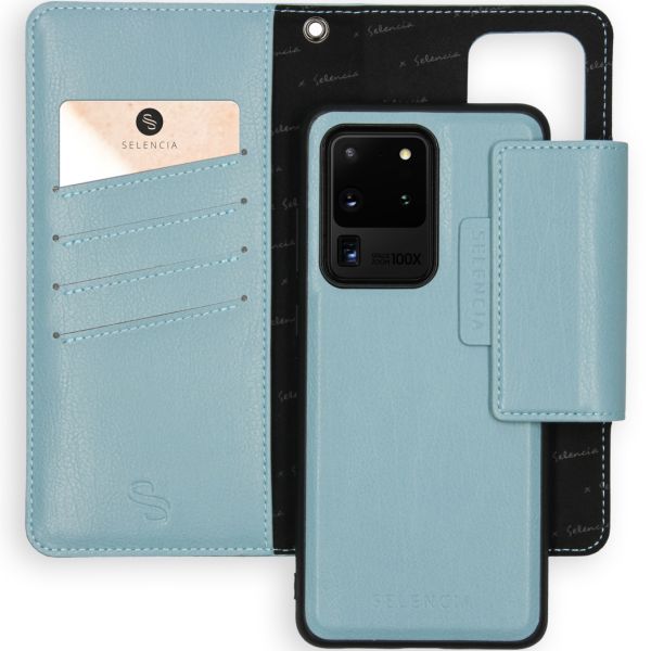 2-in-1 Uitneembare Vegan Lederen Bookcase Galaxy S20 Ultra - Blauw / Blue