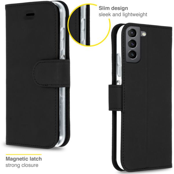 Samsung Galaxy S21 FE Hülle Wallet TPU Klapphülle  - Schwarz