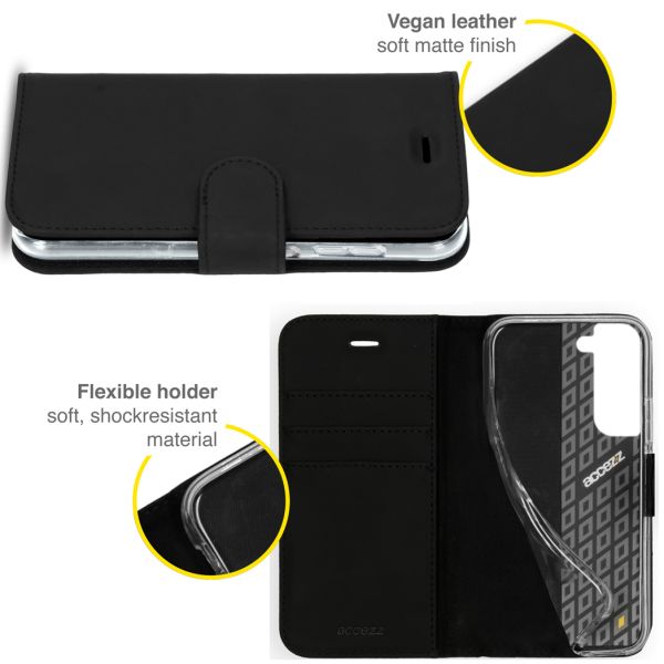 Samsung Galaxy S21 FE Hülle Wallet TPU Klapphülle  - Schwarz