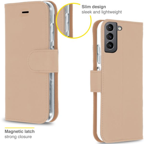 Samsung Galaxy S21 FE Hülle Wallet TPU Klapphülle  - Gold