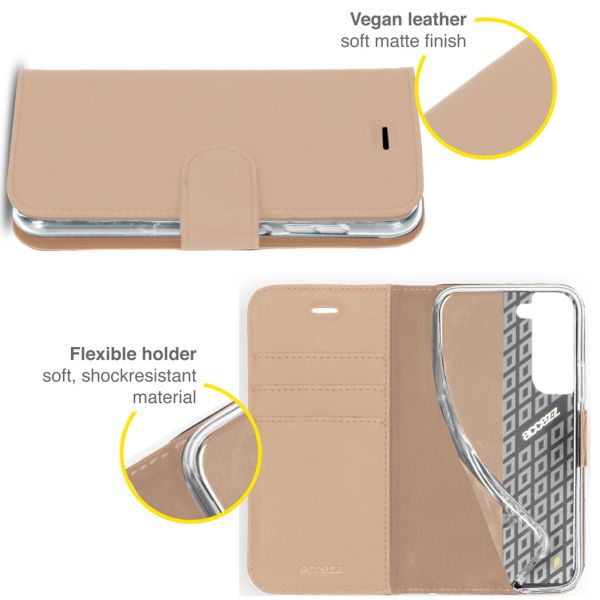Samsung Galaxy S21 FE Hülle Wallet TPU Klapphülle  - Gold