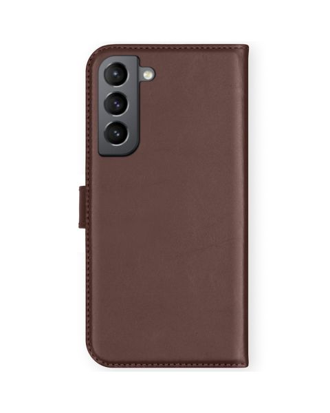 Samsung Galaxy S21 FE Hülle Echtleder Klapphülle  - Braun