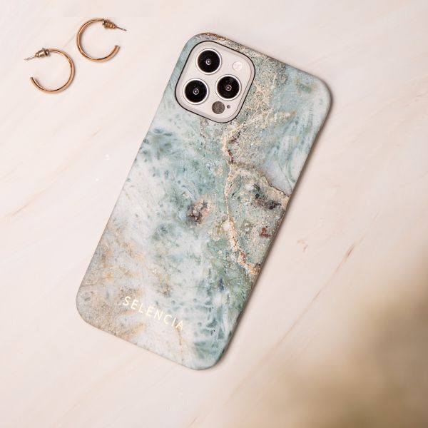 Selencia Maya Fashion Backcover Samsung Galaxy S21 FE - Marble Blue