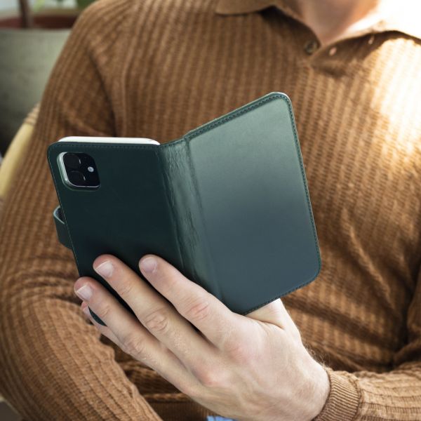 Echtleder Klapphülle für das Samsung Galaxy S21 - Grün