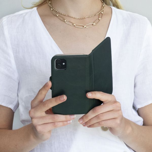 Echtleder Klapphülle für das Samsung Galaxy S21 - Grün