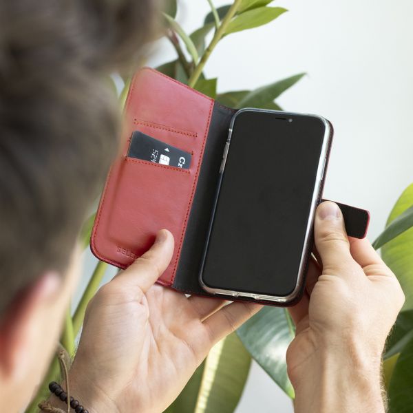Echtleder Klapphülle für das Samsung Galaxy S21 - Rot
