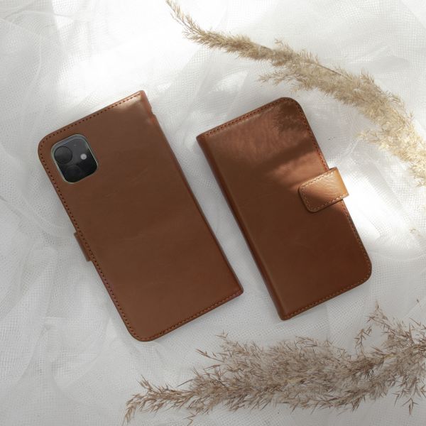 Echtleder Klapphülle für das Samsung Galaxy S21 - Hellbraun