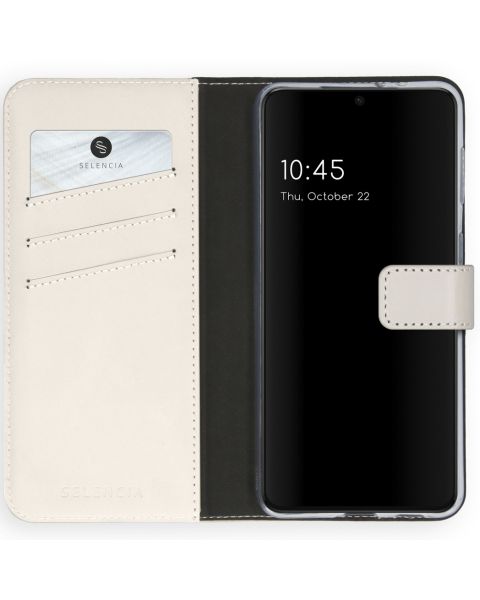 Echtleder Klapphülle für das Samsung Galaxy S21 - Hellgrau