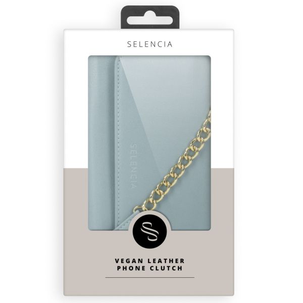 Selencia Uitneembare Vegan Lederen Clutch Galaxy S21 - Blauw / Blau / Blue