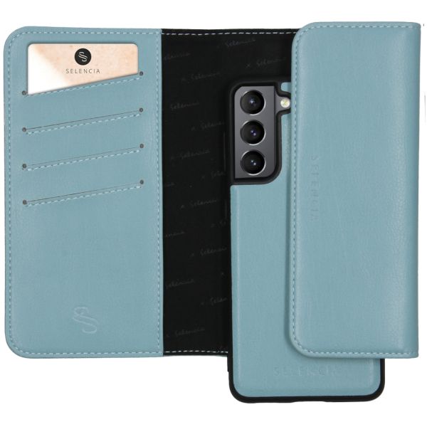 Selencia Uitneembare Vegan Lederen Clutch Galaxy S21 - Blauw / Blau / Blue