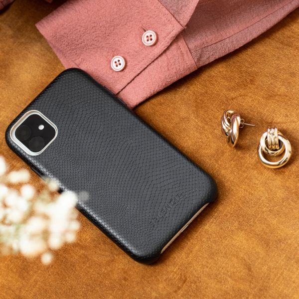Selencia Gaia Slang Backcover Samsung Galaxy S21 - Zwart / Schwarz / Black