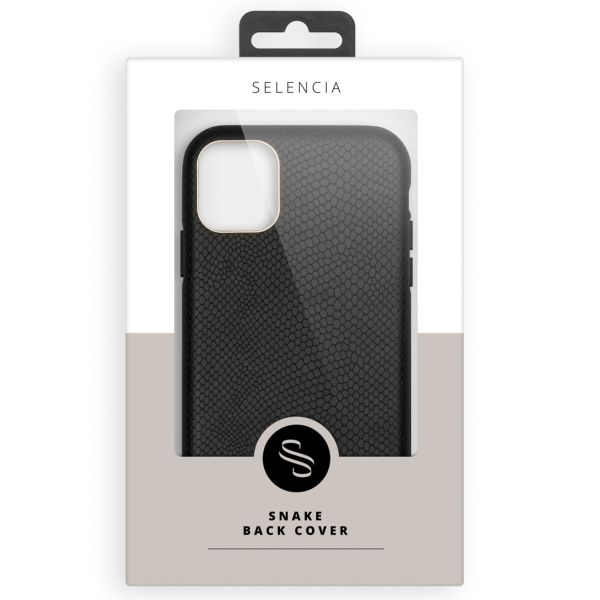 Selencia Gaia Slang Backcover Samsung Galaxy S21 - Zwart / Schwarz / Black