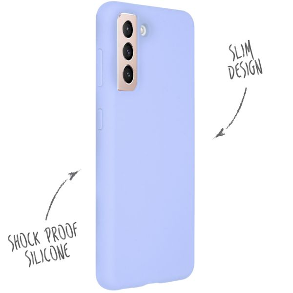 Liquid Silikoncase für das Samsung Galaxy S21 - Lila
