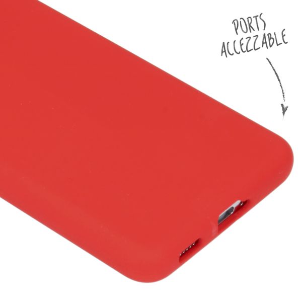 Accezz Liquid Silicone Backcover Samsung Galaxy S21 - Rood / Rot / Red