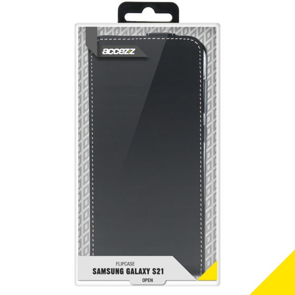 Accezz Flipcase Samsung Galaxy S21 - Zwart / Schwarz / Black