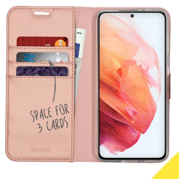 Wallet TPU Klapphülle für das Samsung Galaxy S21 - Roségold