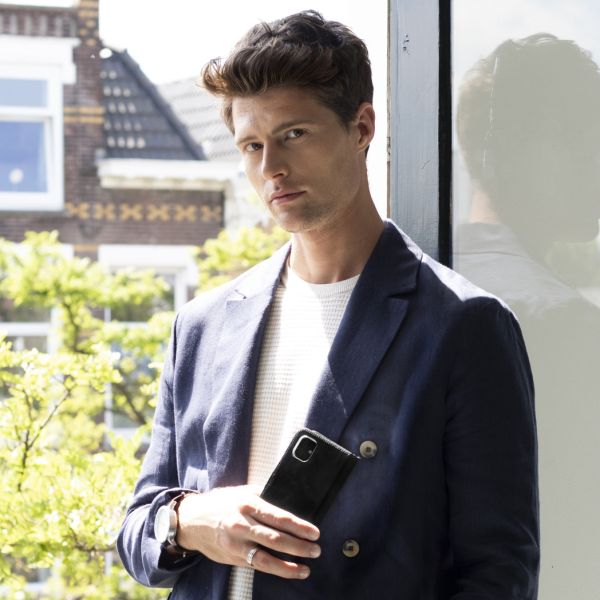 Echtleder Klapphülle für das Samsung Galaxy S21 Plus - Schwarz