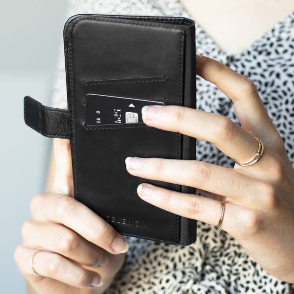 Echtleder Klapphülle für das Samsung Galaxy S21 Plus - Schwarz