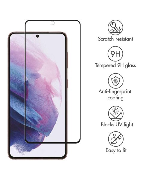 Premium Screen Protector aus gehärtetem Glas für das Samsung Galaxy S21 Plus - Schwarz