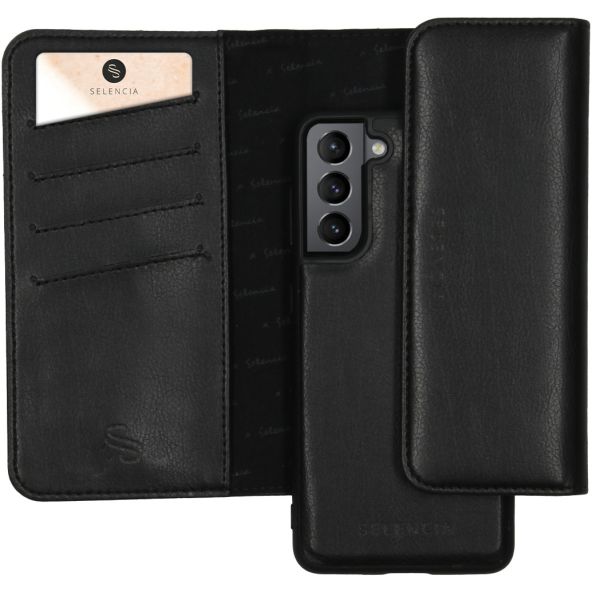 Selencia Uitneembare Vegan Lederen Clutch Galaxy S21 Plus - Zwart / Schwarz / Black